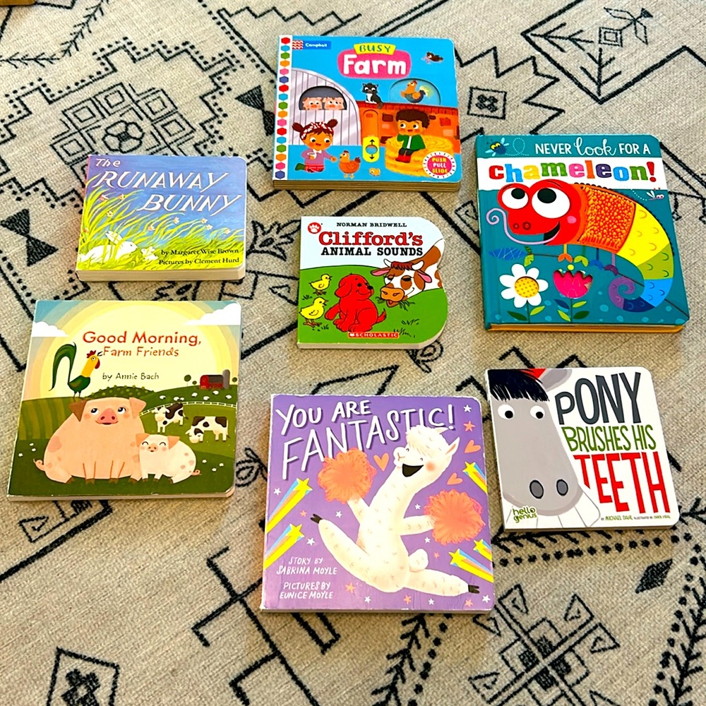 Lot of 7 kids board books